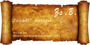 Zsidó Botond névjegykártya